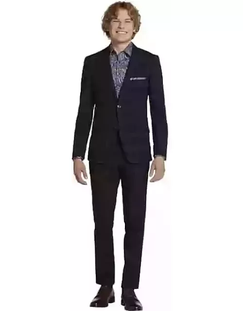 Paisley & Gray Men's Slim Fit Plaid Suit Separates Jacket Dark Iris Plaid
