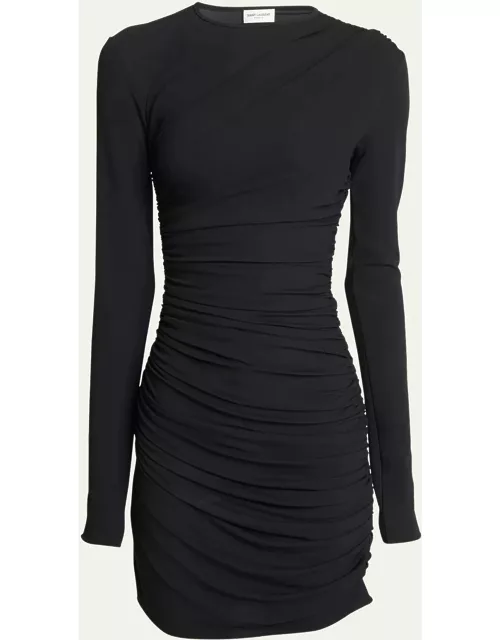 Ruched Jersey Body-Con Mini Dres