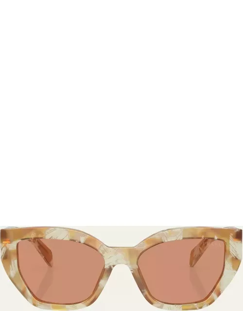 Logo Acetate Butterfly Sunglasse