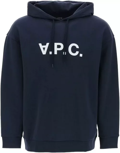 A. P.C. milo hoodie with flocked logo print