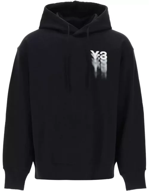 Y-3 hoodie with gradient logo print