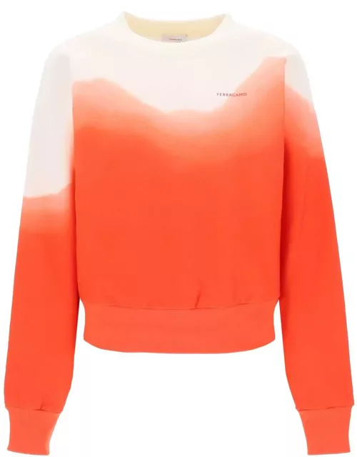 FERRAGAMO Dip-dye effect sweatshirt