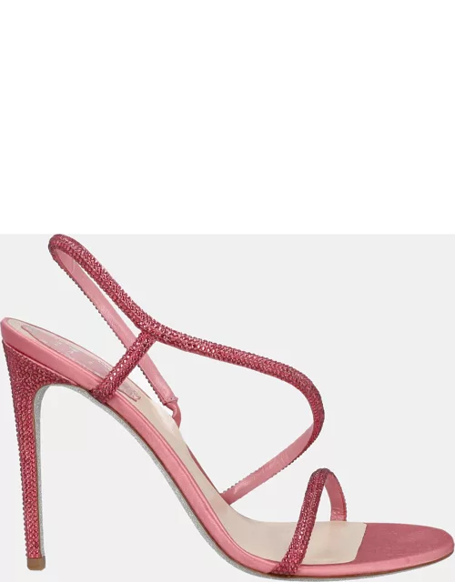 René Caovilla Women's Synthetic Fibers Sandals - Pink - EU