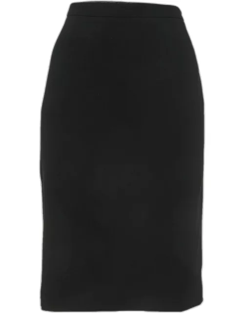 Emporio Armani Black Wool Pencil Skirt