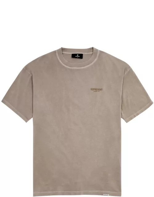 Represent Owners Club Logo Cotton T-shirt - Brown