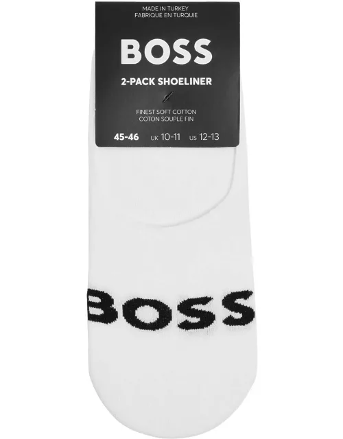 Boss Logo Cotton-blend Trainer Socks - White - 41-42 (IT41-42)