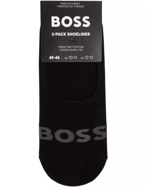 Boss Logo Cotton-blend Trainer Socks - Black - 43-44 (IT43-44)