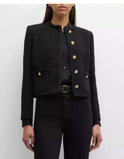 Iman Cropped Jacket with Braided Tri