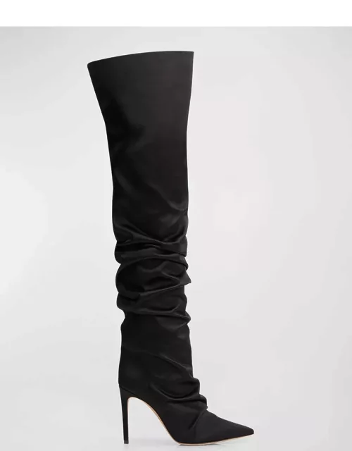 Primavera Slouchy Silk Over-The-Knee Boot
