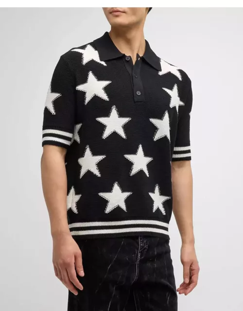 Men's Knit Star Polo Shirt