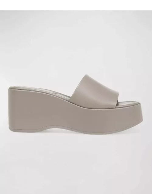 Polina Leather Slide Platform Sandal