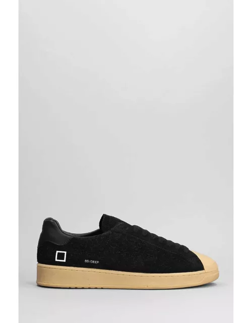 D.A.T.E. Base Deep Sneakers In Black Suede
