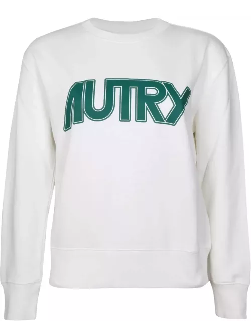 Autry Cotton Sweatshirt With Green Logo