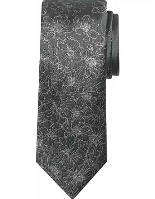 Egara Men's Narrow Floral Panel Tie Jade