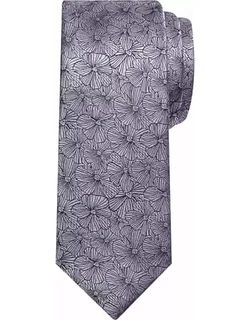 Egara Men's Narrow Tonal Floral Tie Lilac