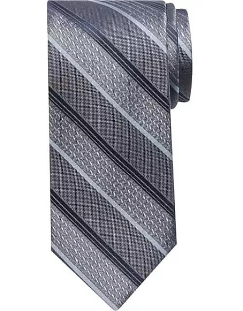 Awearness Kenneth Cole Men's Narrow City Stripe Tie Charcoa