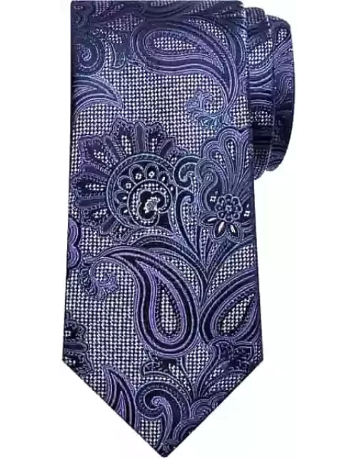 Joseph Abboud Men's Narrow Grainy Paisley Tie Purple