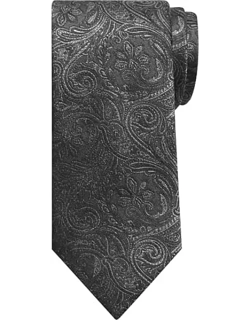Awearness Kenneth Cole Men's Narrow Filtered Paisley Tie Black