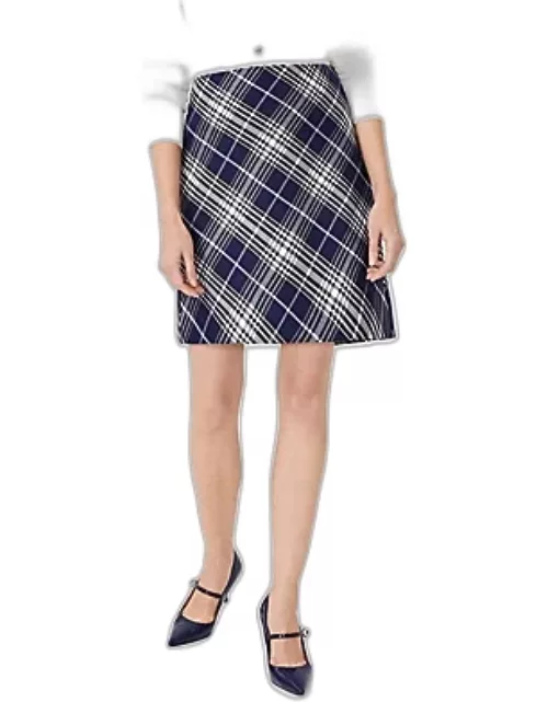 Ann Taylor Plaid A-Line Skirt
