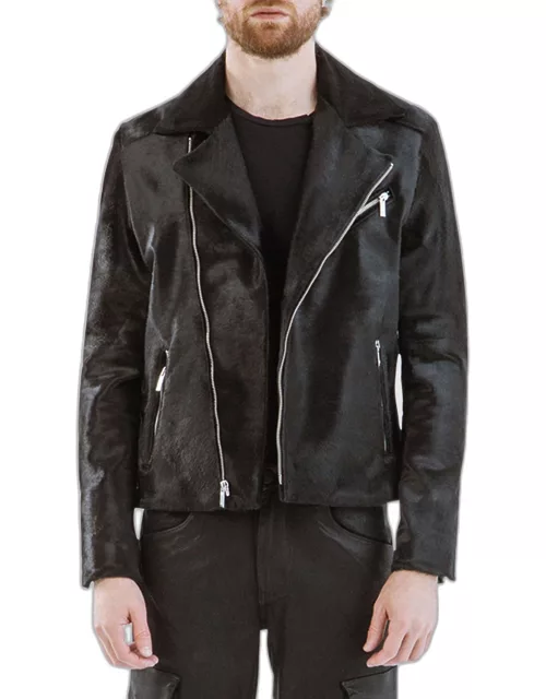Men's Blake Calfskin Leather Moto Jacket
