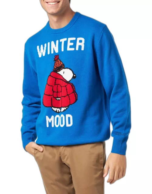 MC2 Saint Barth Snoopy Winter Mood Man Sweater Peanuts Special Edition
