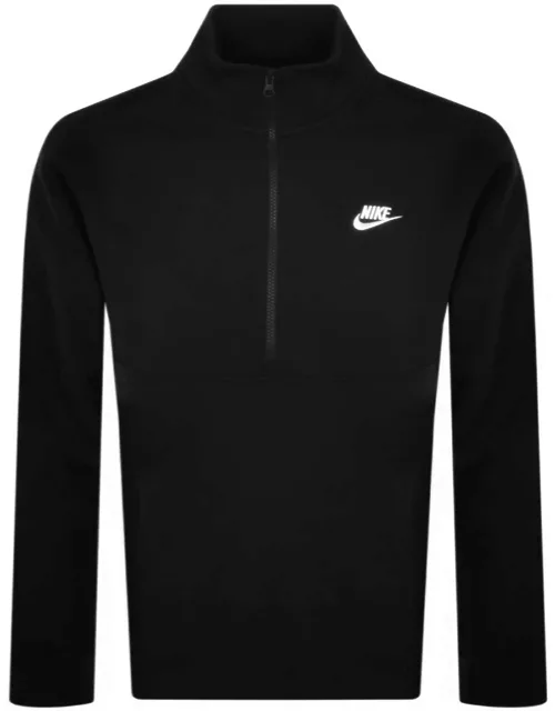 Nike Half Zip Club Sweatshirt Black
