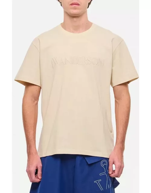 JW Anderson Logo Embroidery T-shirt Beige