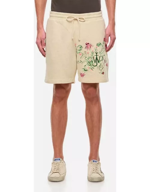 JW Anderson Thistle Embroidery Shorts Beige