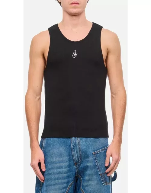 JW Anderson Anchor Embroidery Tank Top Black