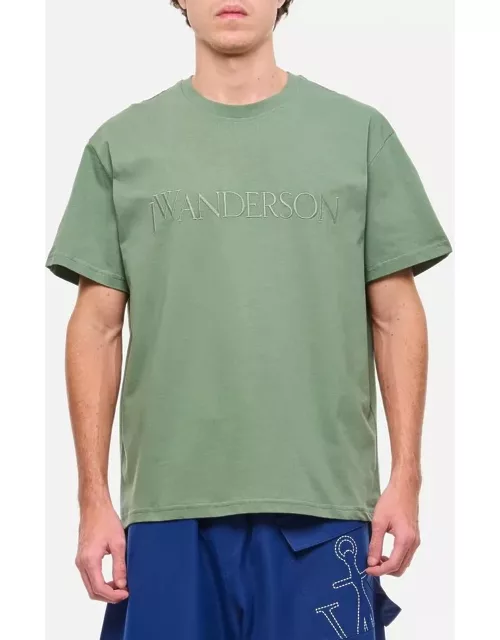 JW Anderson Logo Embroidery T-shirt Green