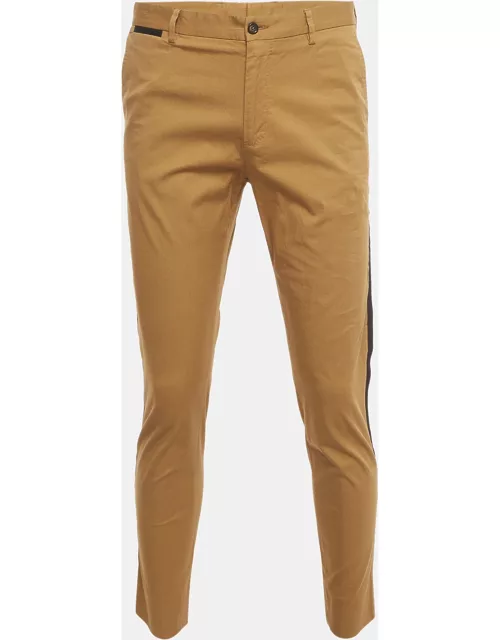 Dolce & Gabbana Camel Brown Cotton Slim Fit Pants