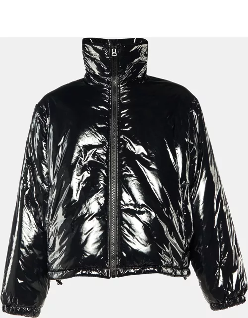 Acne Studios Black Nylon Zip Up Puffer Jacket