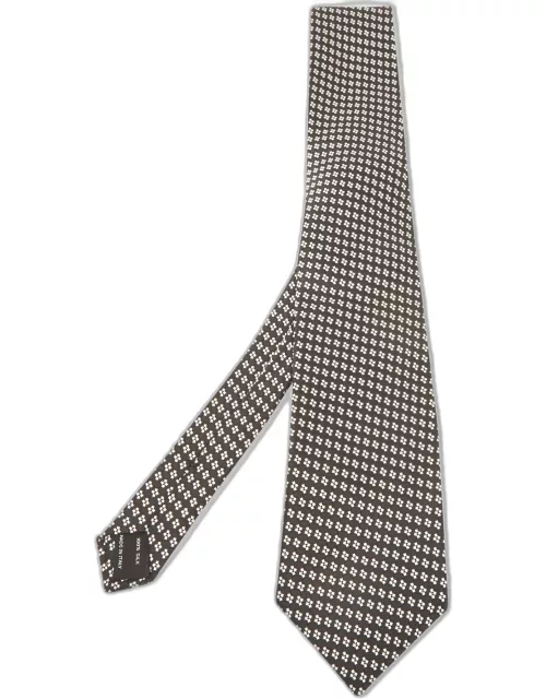 Tom Ford Black Patterned Silk Traditional Tie