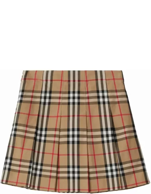 Burberry Beige Cotton Skirt