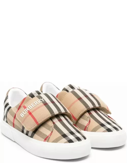 Burberry Beige Touch-strap Trainer