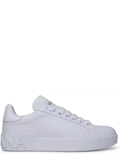 Dolce & Gabbana portofino White Calf Leather Sneaker