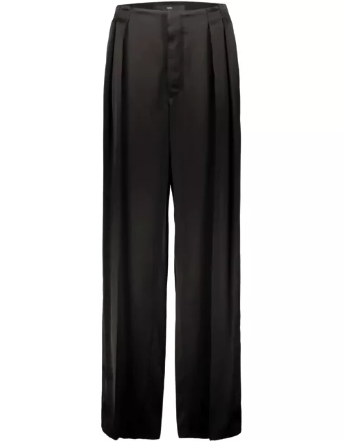 Sapio Pant With Pleats In Double Viscose Satin