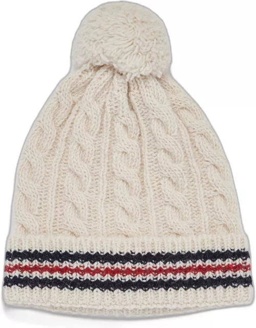Thom Browne KNIT MOHAIR AND WOOL BEANIE