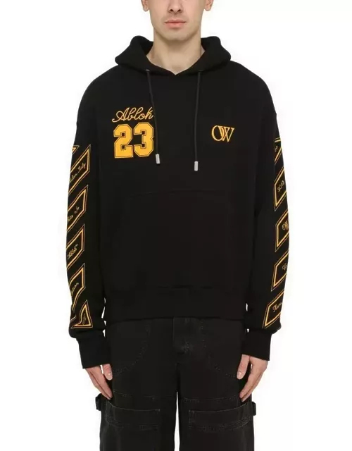 Black/yellow Skate hoodie with logo