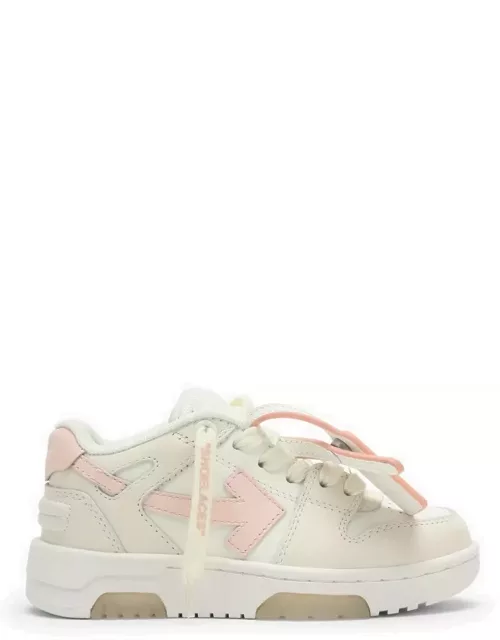 Out Of Office cream/pink white trainer
