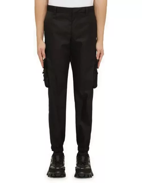 Black Re-Nylon cargo trouser