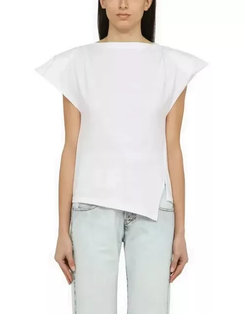 Sebani white asymmetrical T-shirt
