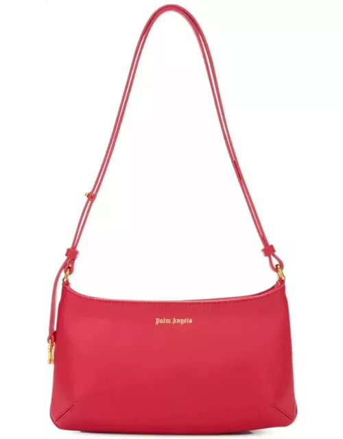 Palm Angels lategram Red Shoulder Bag With Laminated Logo Detail In Leather Woman