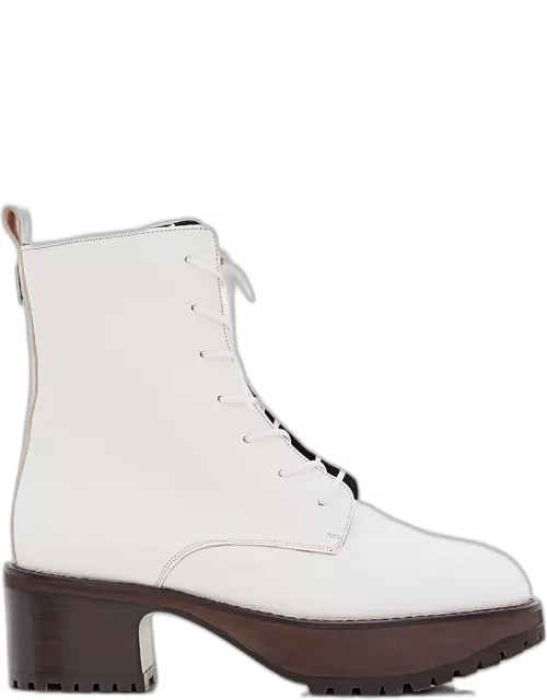 By Far COBAIN GRAINED LEATHER COMBAT BOOT