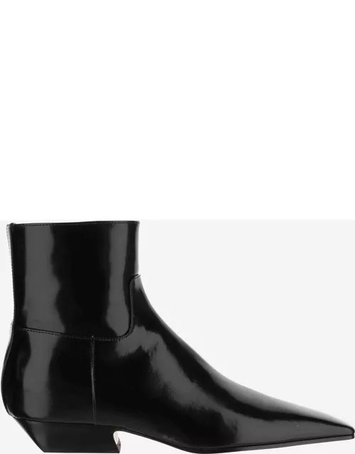 Khaite Patent Leather Ankle Boot
