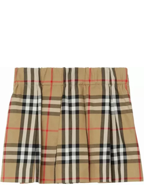 Burberry Beige Cotton Skirt