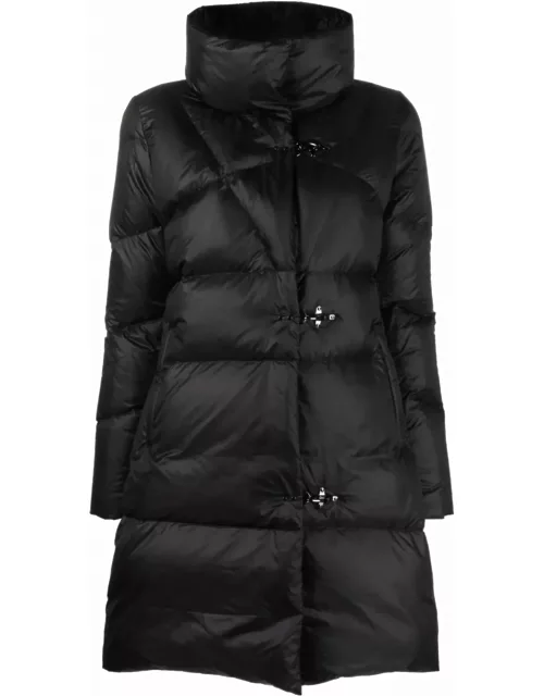 Fay Black Feather Down Long Jacket
