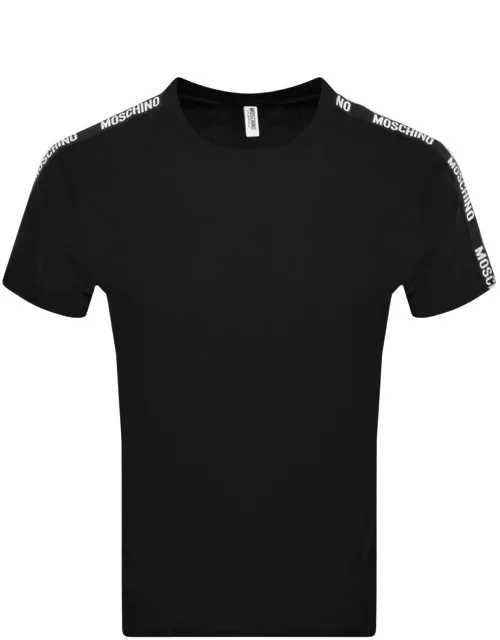 Moschino Taped Logo T Shirt Black