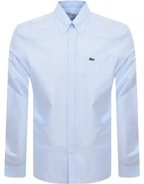 Lacoste Woven Long Sleeved Shirt Blue
