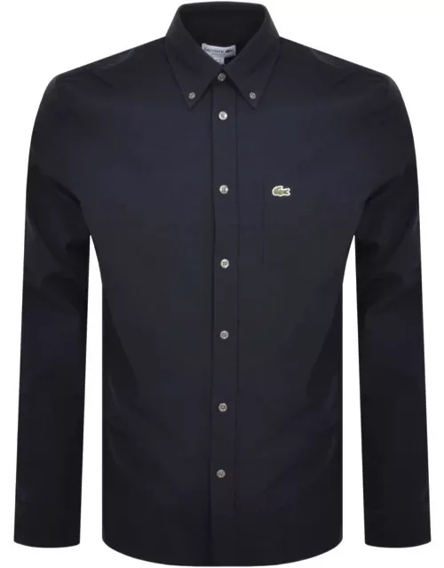 Lacoste Woven Long Sleeved Shirt Navy